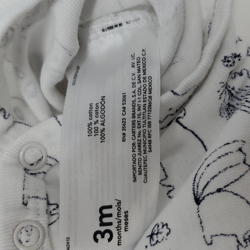 Carters 3 Pc Set Jacket Pants Onesie 3 mos Baby Boy Navy - Picture 8 of 10